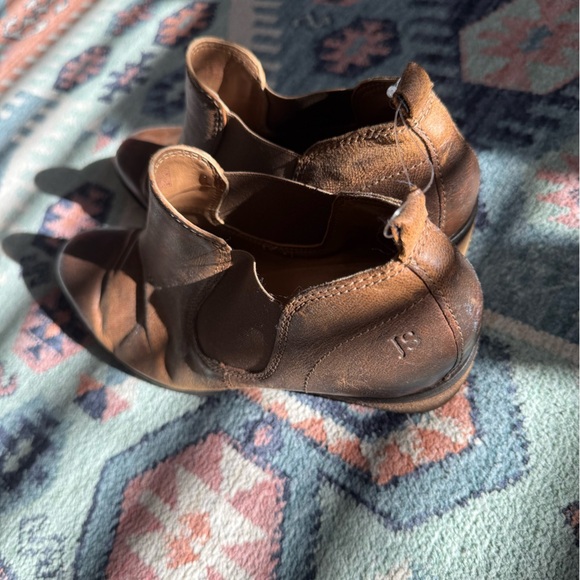 Josef Seibel|Rustic Brown Leather Ankle Booties,low heel•••Western boho style - Picture 13 of 16